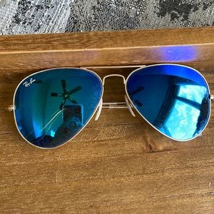 SOLD! Ray-Ban Aviator Flash Lenses - Blue